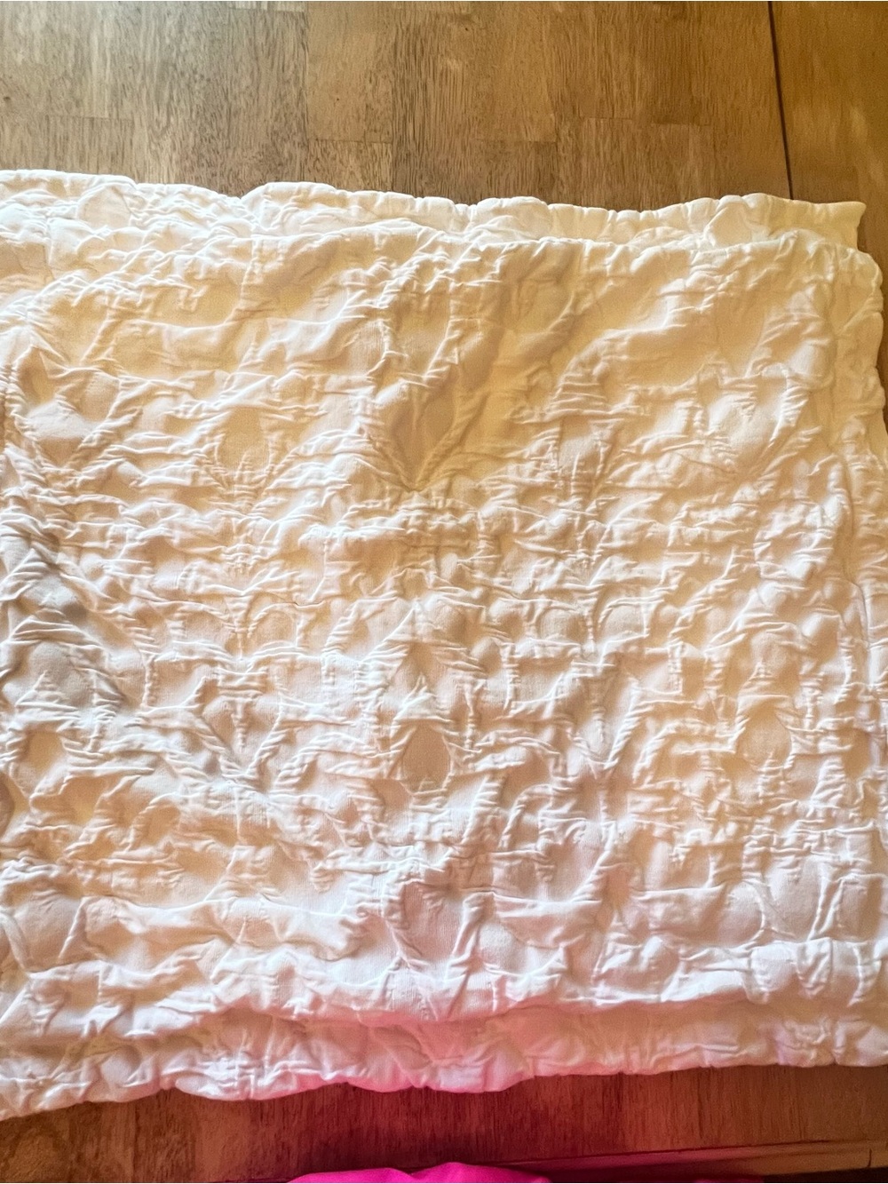 Beautiful Garnet Hill euro shams set of 2 puckered white cotton excellent cond